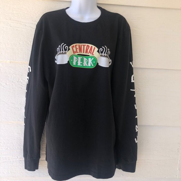 Friends The Television Series Tops - Friends The Television Series Size Large Central Perk Long Sleeve Tee Black